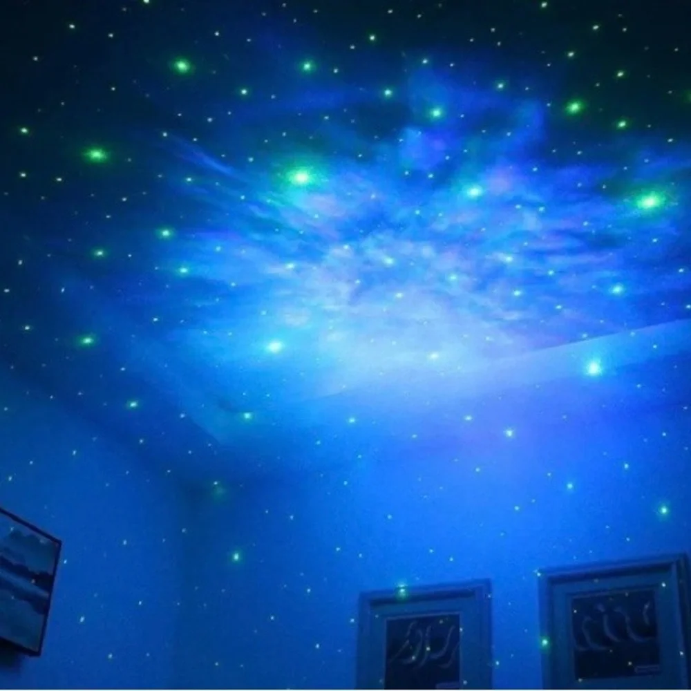 White Astronaut Night Light Projector - Cosmic Star Effects